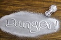 Danger of too much salt Ã¢â¬â Health Hazard Royalty Free Stock Photo